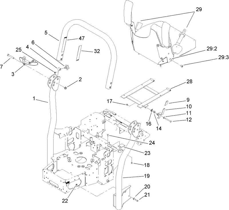 Roll Over Protection System Assembly No 107 8093