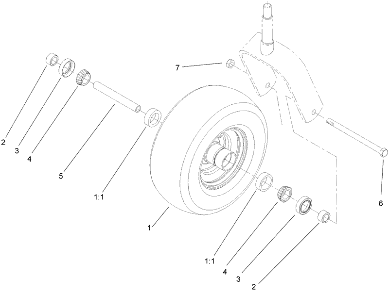 Caster Wheel Assembly No 110 5745