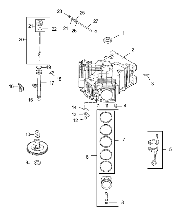 Crankcase Assembly Kohler CV20S PRO 65593