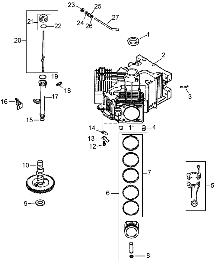 Crankcase Assembly Kohler CV20S 65601