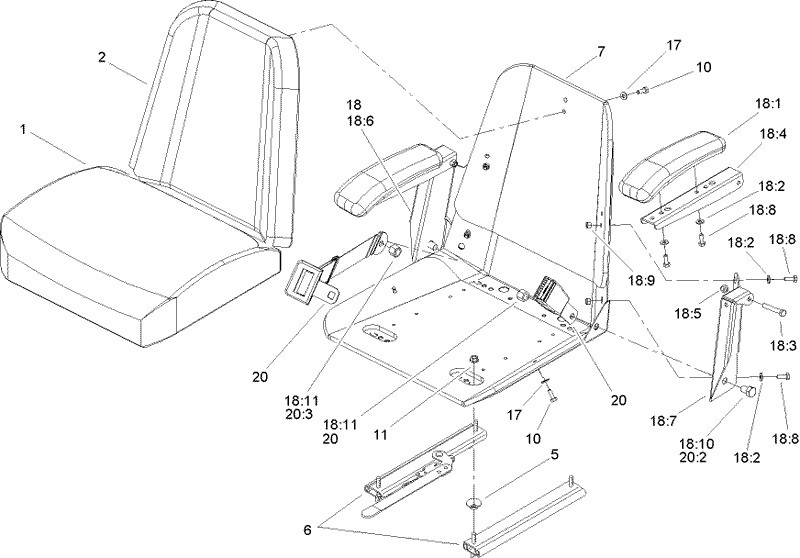 Seat Assembly No 107 1867