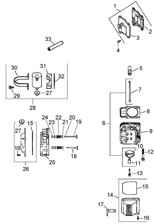 Head Valve Breather Assembly Kohler CV20S 65601