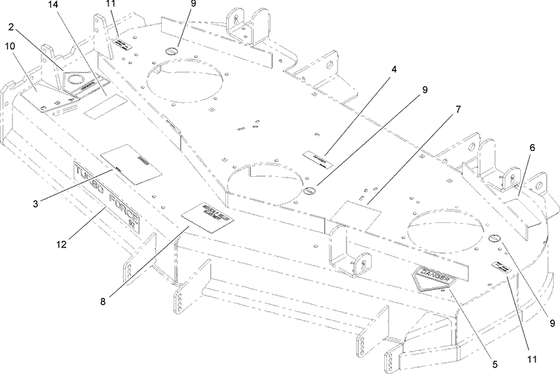 Deck Decal Assembly No 107 1669