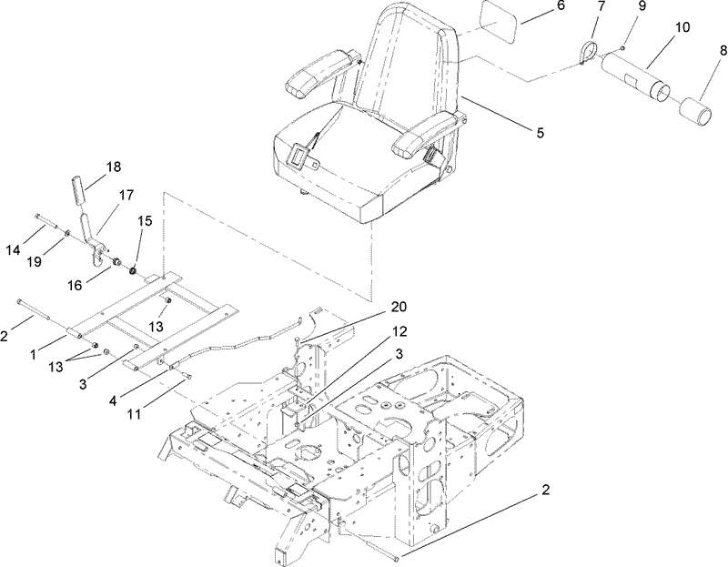 Seat and Bracket Assembly