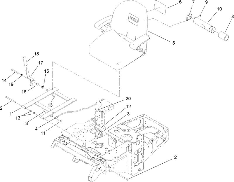 Seat and Bracket Assembly