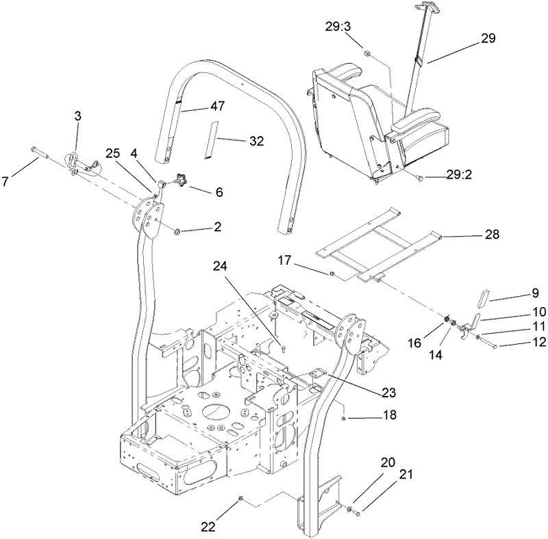 Roll Over Protection System Assembly No 107 8093