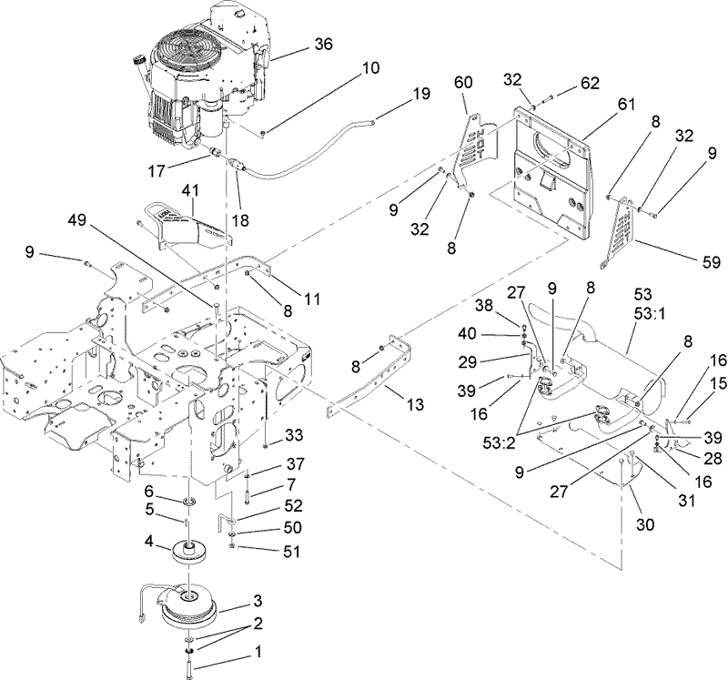 Engine Clutch and Muffler Assembly