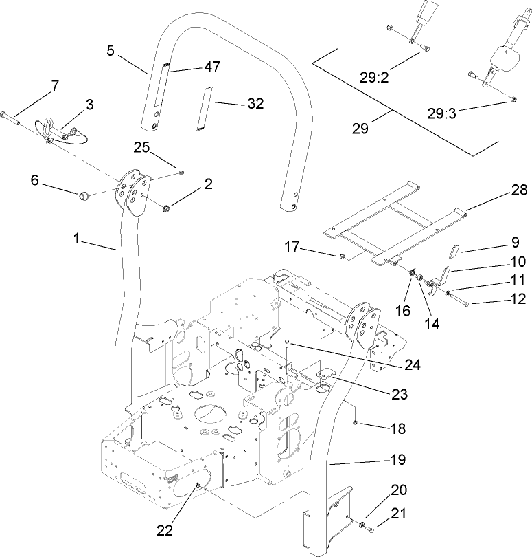 Roll Over Protection System Assembly No 107 8093