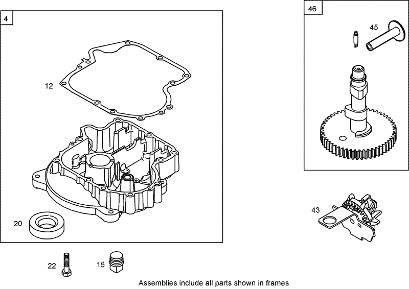Crankcase Assembly Briggs and Stratton 31A707 0116 E1