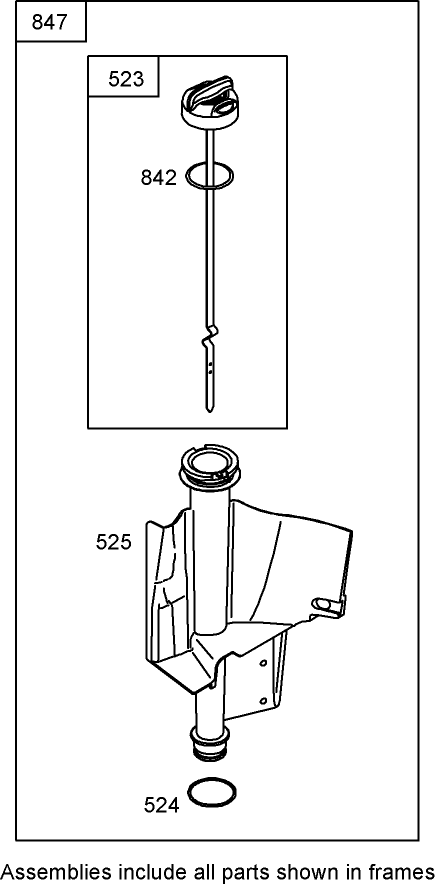 Oil Filter Tube and Pump Assembly Briggs and Stratton 31A707 0116 E1
