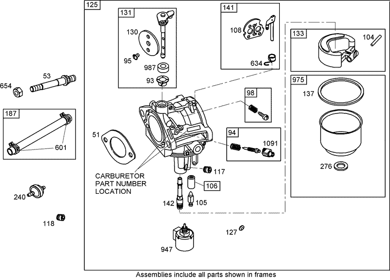 Carburetor Assembly Keihin Briggs and Stratton 31P777 0125 E1