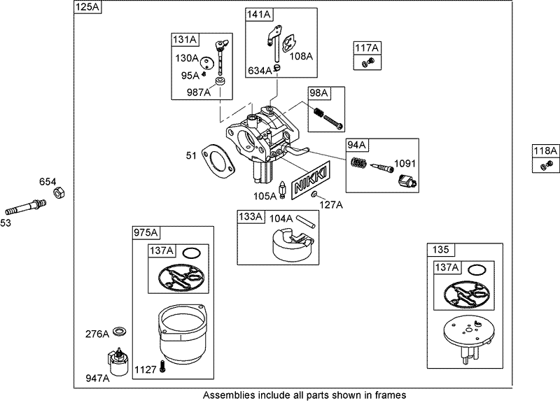 Carburetor Assembly Nikki Briggs and Stratton 31P777 0125 E1