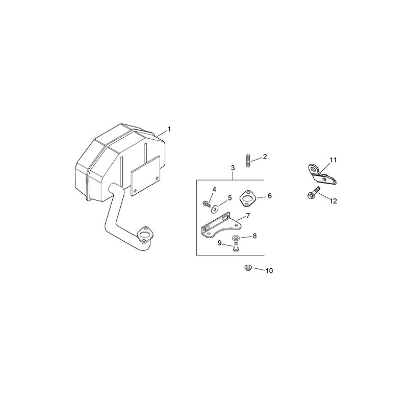 Exhaust Assembly Kohler CV13T-21540