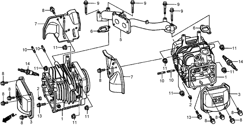 Cylinder Assembly Honda GXV530 EXA2LB