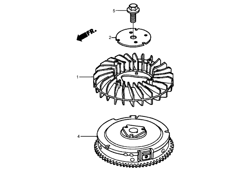 Flywheel Assembly Honda GXV530 EXA2LB