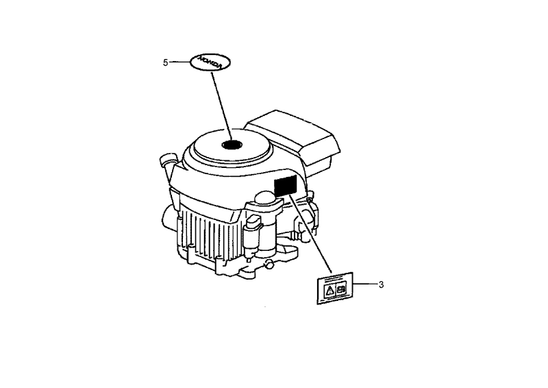 Label Assembly Honda GXV530 EXA2LB
