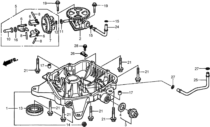 Oil Pan Assembly Honda GXV530 EXA2LB