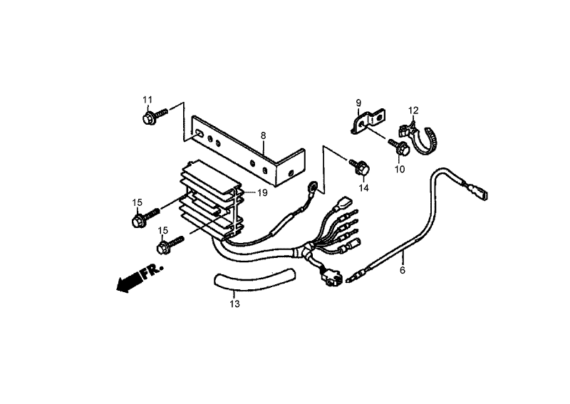 Regulator Rectifier and Sub Wire Harness Assembly Honda GXV530 EXA2LB