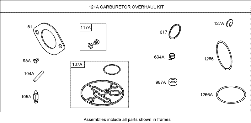 Carburetor Overhaul Kit Nikki Briggs and Stratton 31A707 0116 E1
