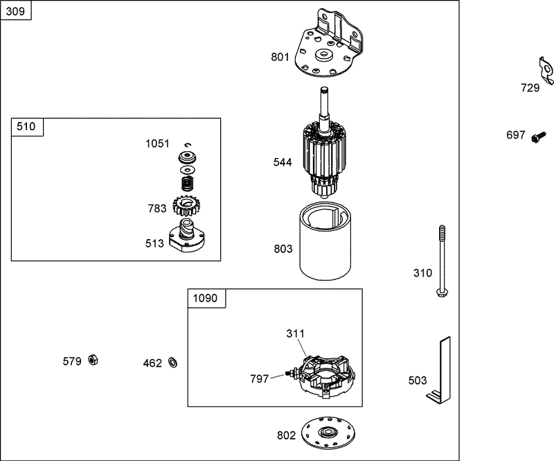 Starter Assembly Briggs and Stratton 31A707 0116 E1