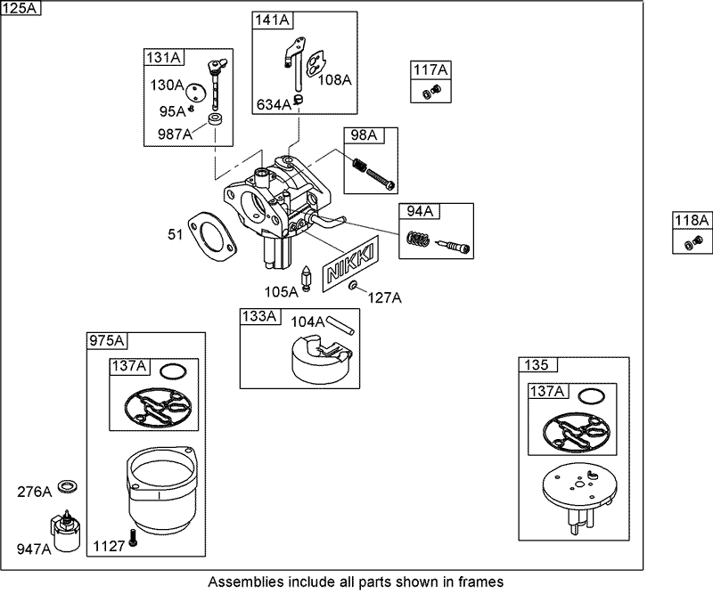Carburetor Assembly Nikki Briggs and Stratton 31A707 0116 E1
