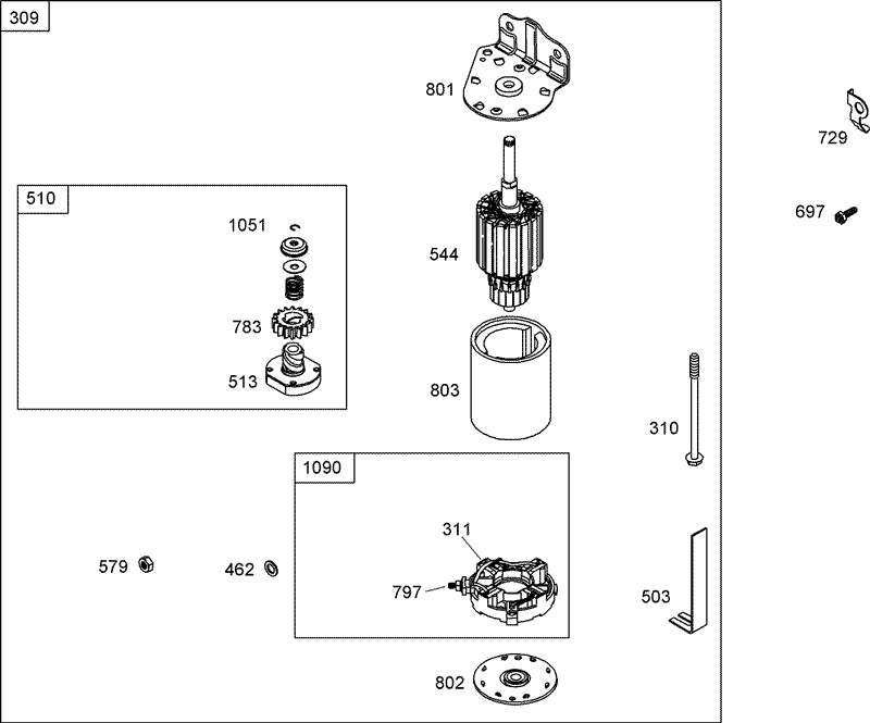 Starter Assembly Briggs and Stratton 31P777 0125 E1