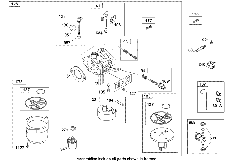 Carburetor Assembly Nikki Briggs and Stratton Model 31P777 0133 E1.gif