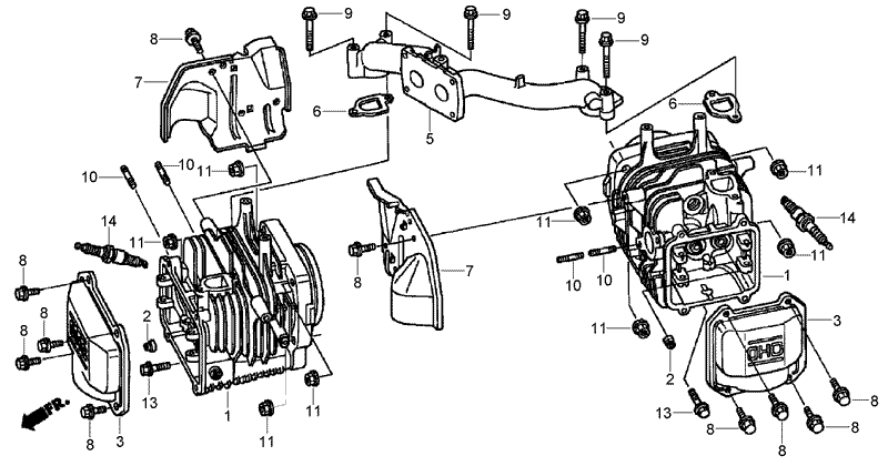 Cylinder Assembly Honda GXV530 EXA2