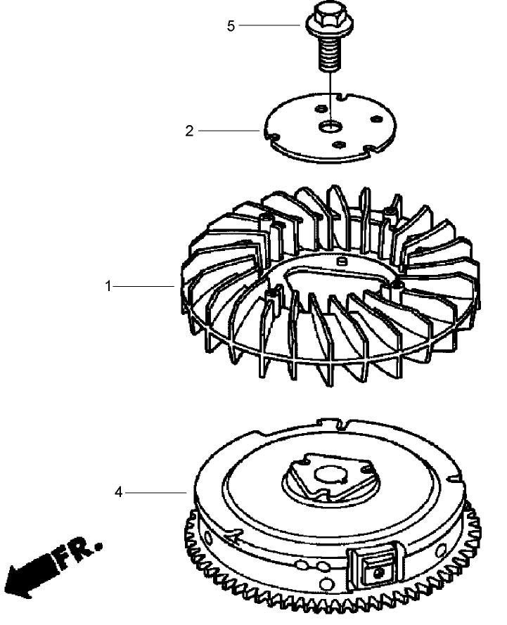 Flywheel Assembly Honda GXV530 EXA2