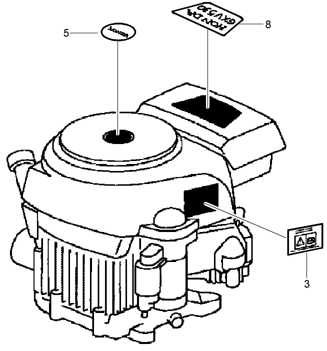 Label Assembly Honda GXV530 EXA2