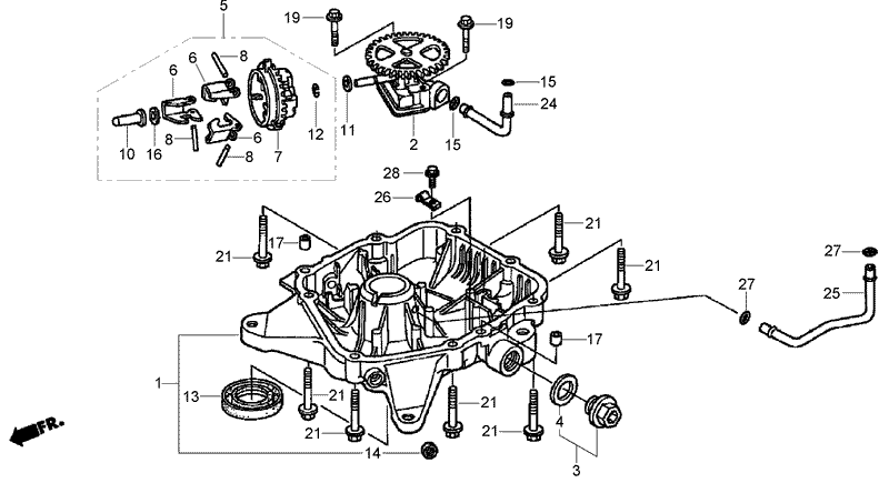 Oil Pan Assembly Honda GXV530 EXA2