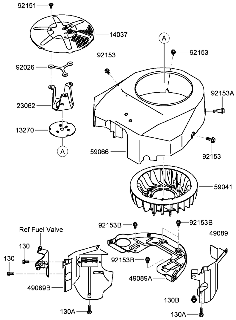Cooling Equipment Assembly Kawasaki FH541V CS50