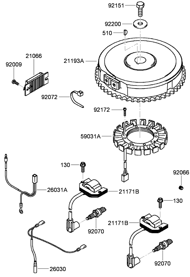 Electric Equipment Assembly Kawasaki FH541V CS50