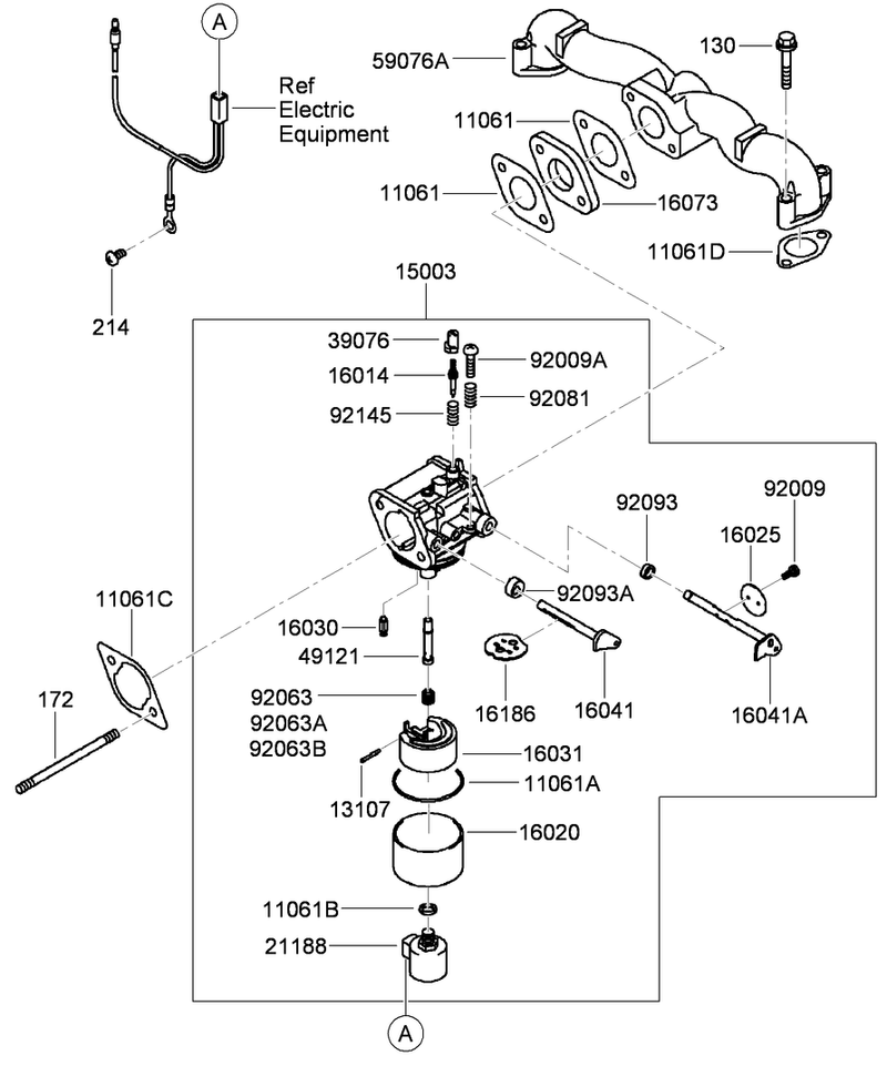 Carburetor Assembly Kawasaki FH541V CS50