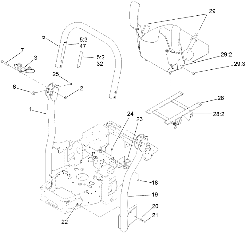 Roll Over Protection System Assembly No 107 8093