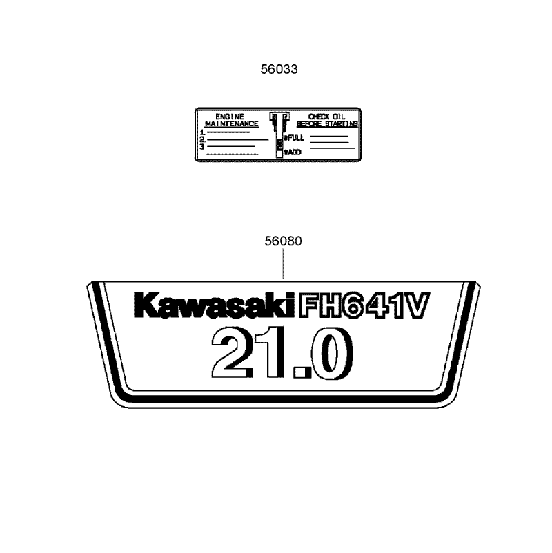 Label Assembly Kawasaki FH641V DS19 R