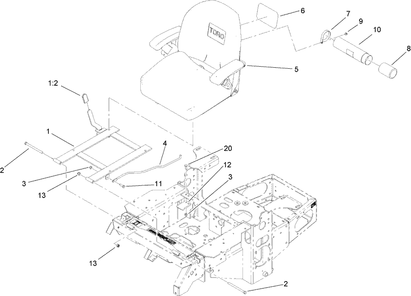 Seat and Bracket Assembly