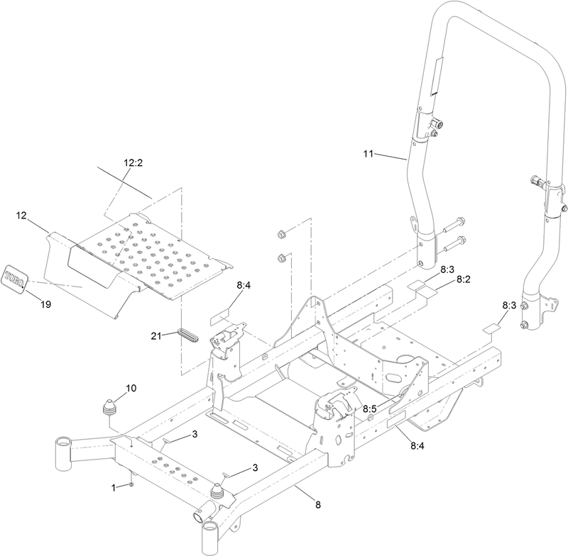 Frame and Roll Over Protection System Assembly