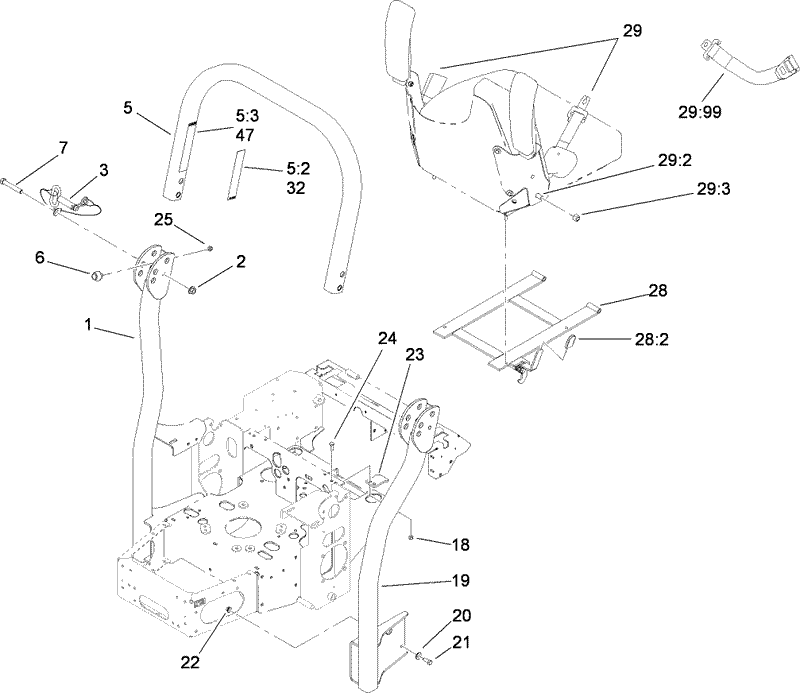 Roll Over Protection System Assembly No 107 8093