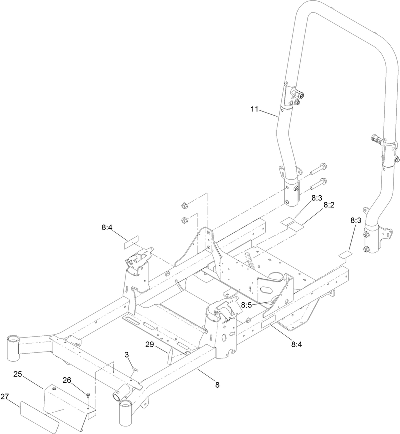 Frame and Roll Over Protection System Assembly