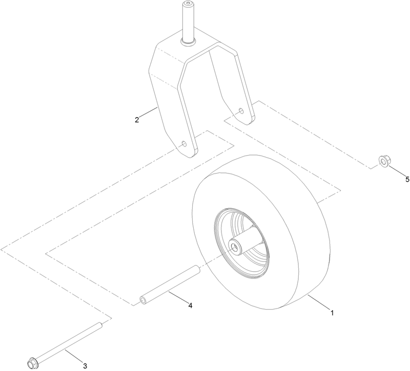 Fork and Caster Wheel Assembly