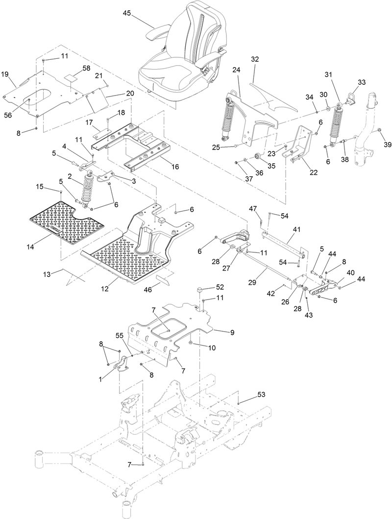Suspension Platform and Seat Assembly