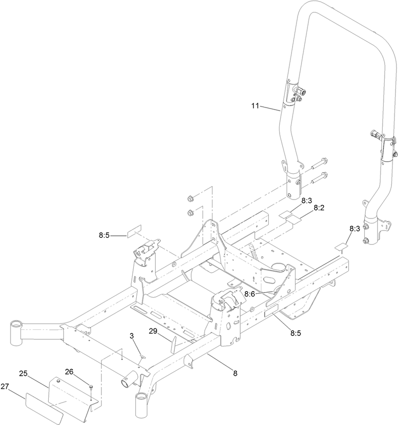 Frame and Roll Over Protection System Assembly