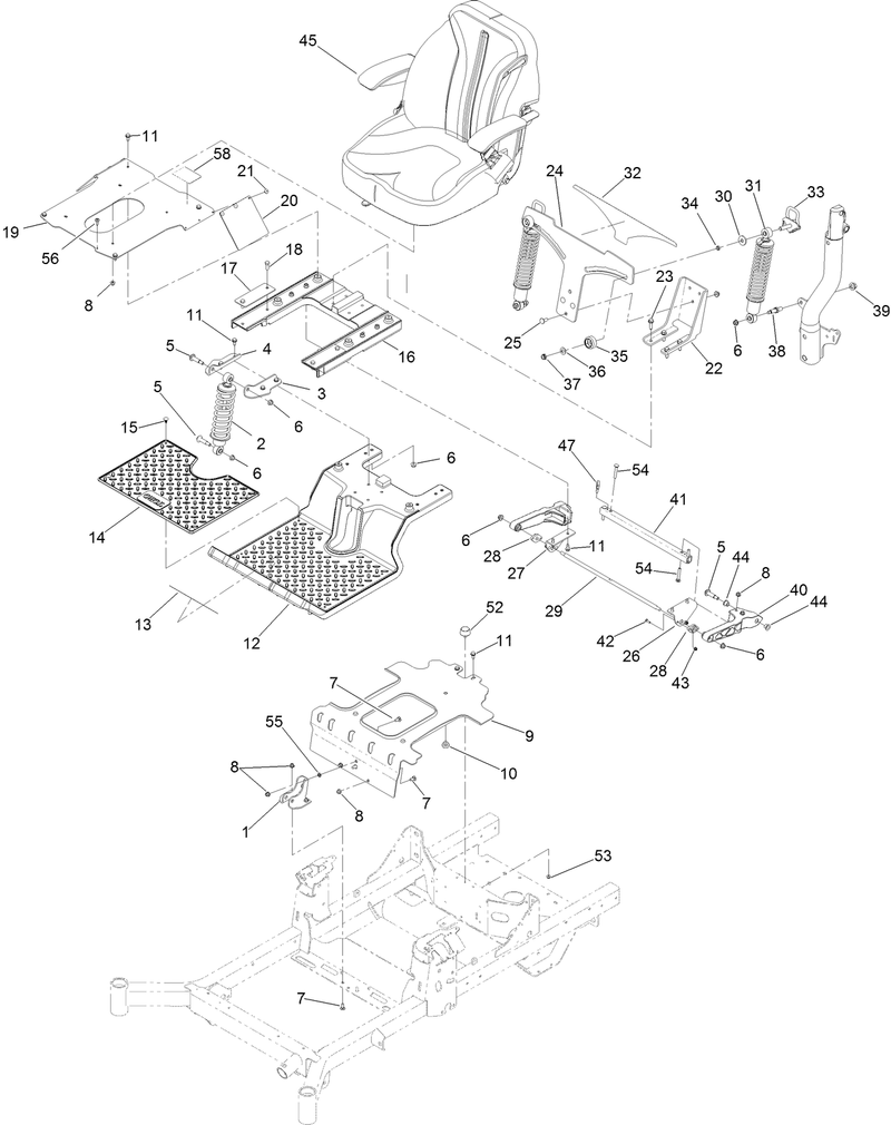 Suspension Platform and Seat Assembly