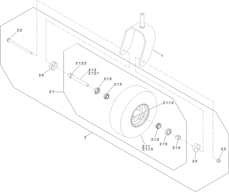Fork and Caster Wheel Assembly
