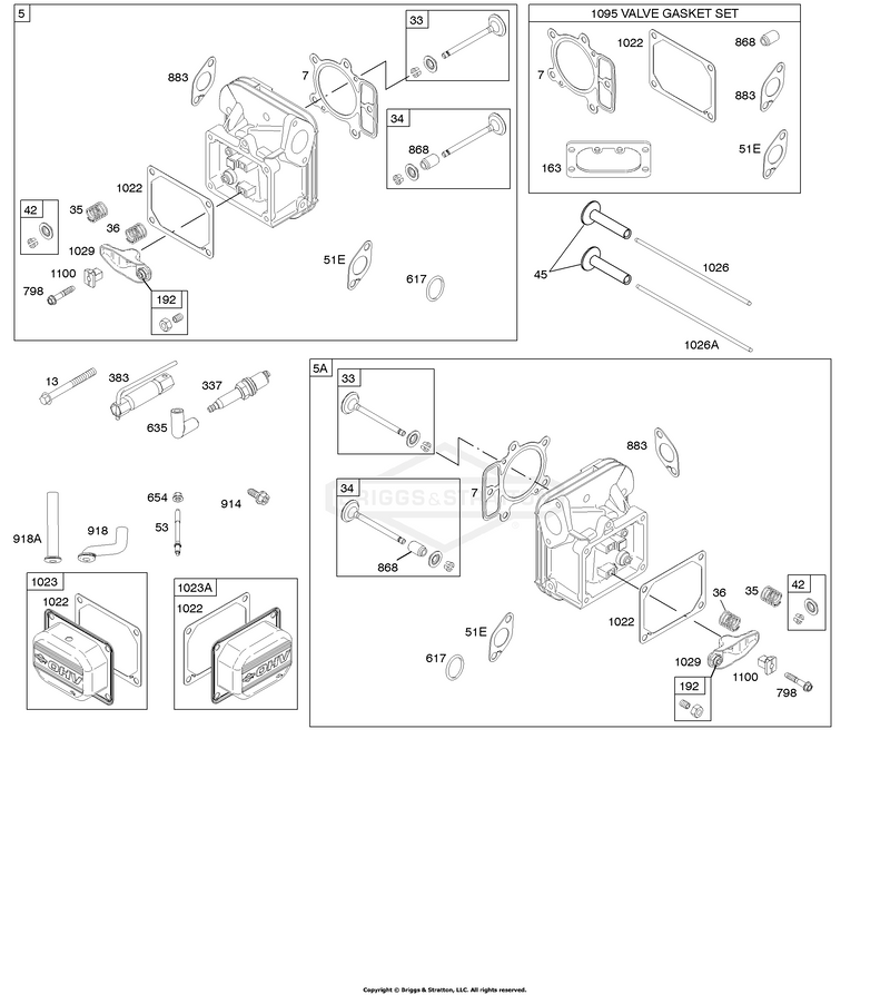 Cylinder Head, Gasket Set - Valve, Valves