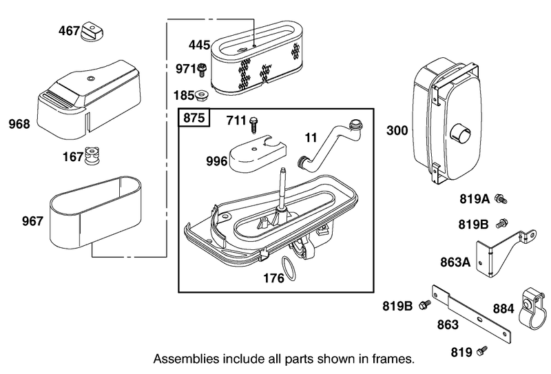 Air Cleaner Assembly Briggs And Stratton 311777 0117 E1