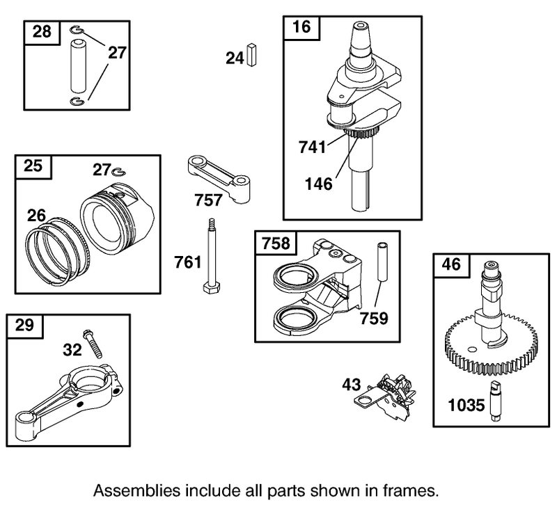 Crankshaft Assembly Briggs And Stratton 311777 0117 E1