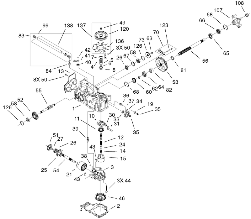 Left Hand Hydro Transaxle Assembly No 100 7361