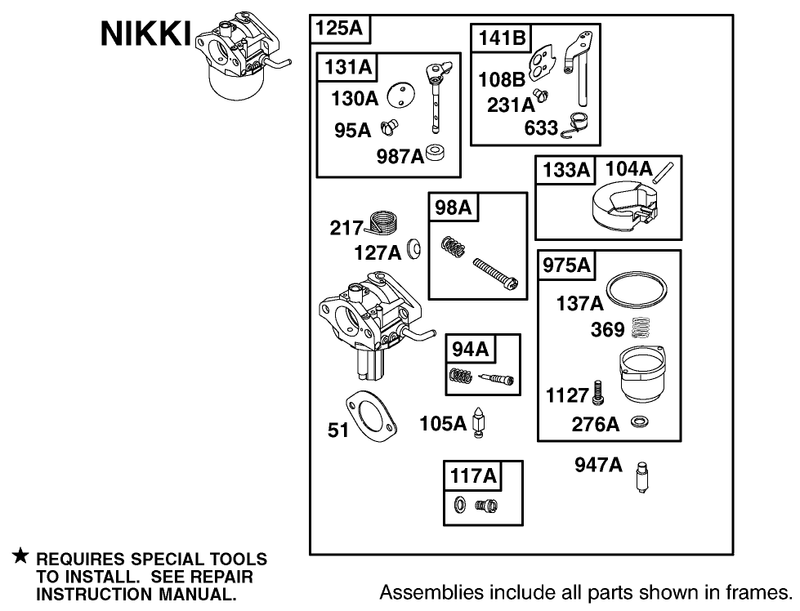 Nikki Carburetor Assembly Briggs And Stratton 311777 0117 E1